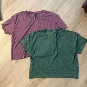 Next Level Apparel Short Sleeve Tees in Purple and Green
